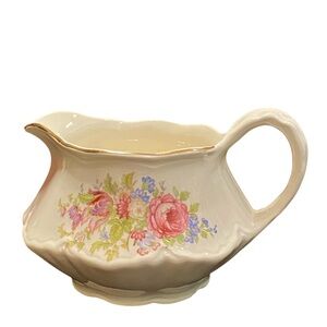 Cunningham & Pickett “Harvest Gold” patter dish with 22k gold trim